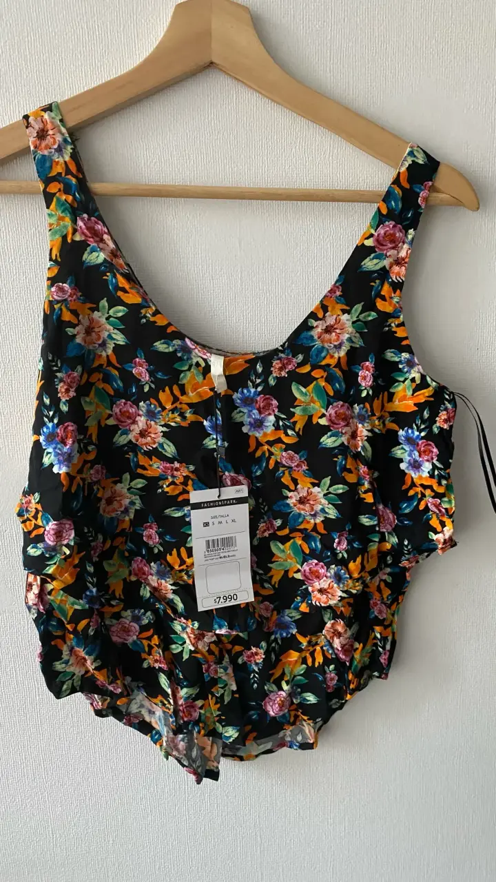 Blusa floral sin mangas para mujer - 2