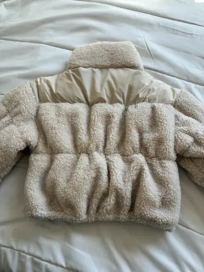 Chaqueta HYM beige con cierre - miniatura 4