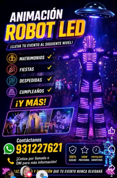 Animación de Robot LED para eventos - miniatura 1