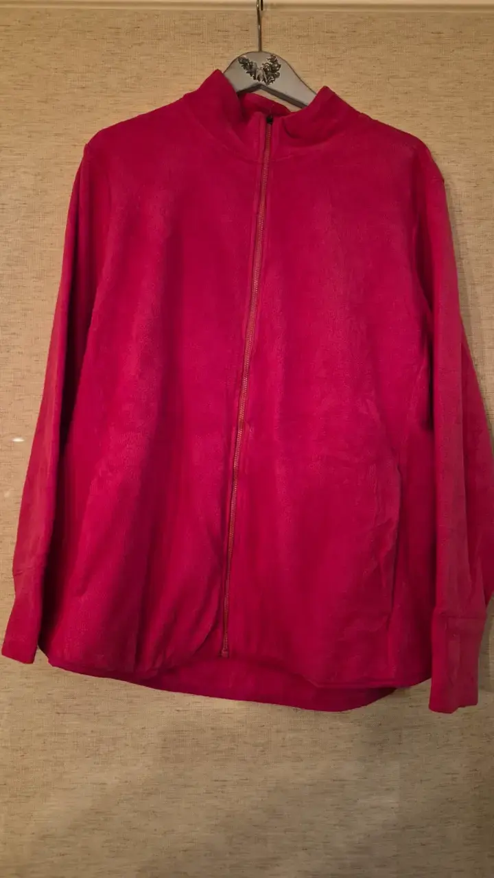 Chaqueta polar FUCSIA con cierre completo