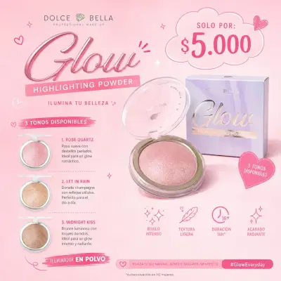Polvo Iluminador Dolce Bella Glow - miniatura 1