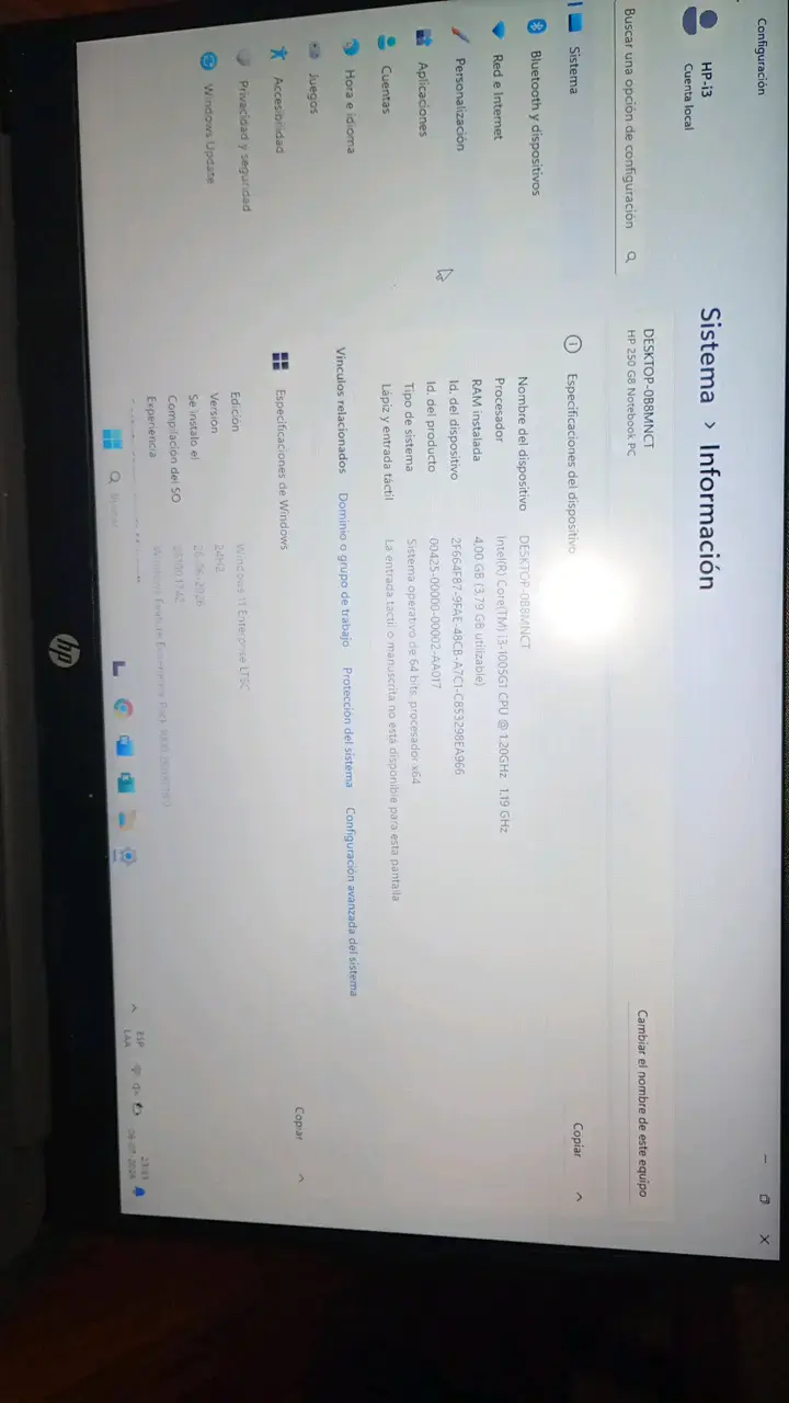 Laptop HP gris en buen estado i3 teclado extendido - 4