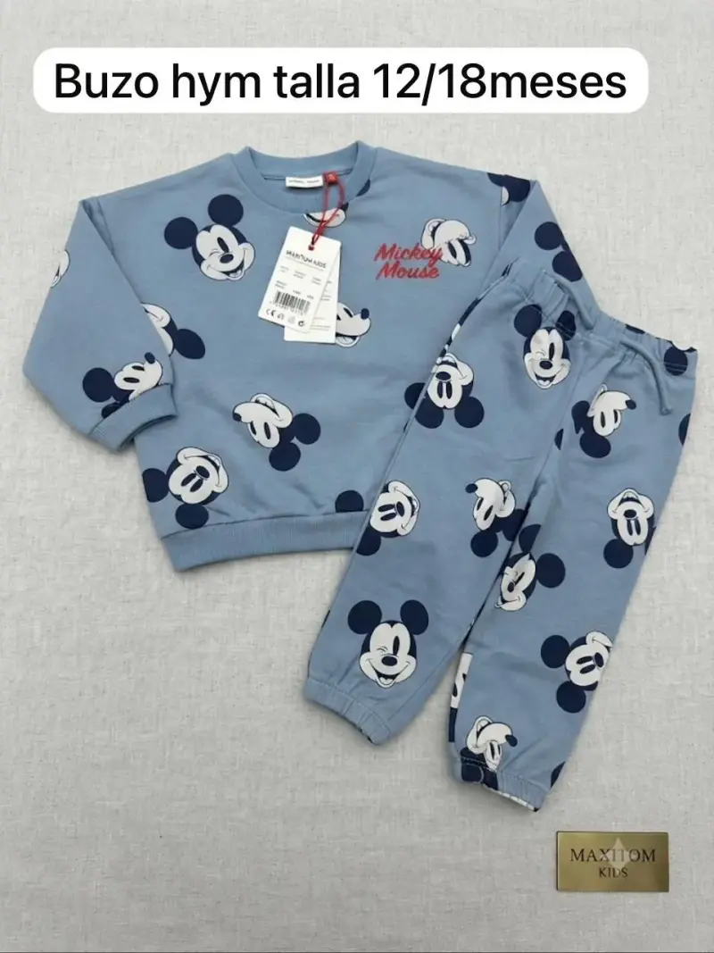 Conjunto buzo H&M Mickey Mouse 12-18 meses