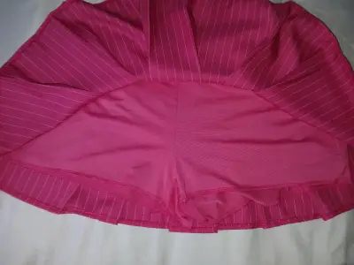 Mini falda rosa a rayas para mujer - miniatura 2