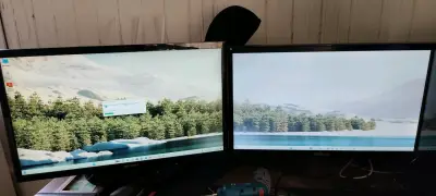 Monitores Samsung duales mas computador semigamer - miniatura 1
