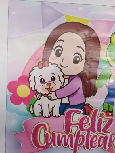 Afiche de cumpleaños con personajes de Lara Campos - miniatura 3