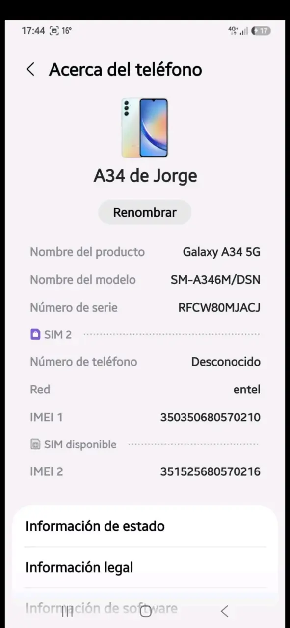 Samsung Galaxy A34 5G en buen estado