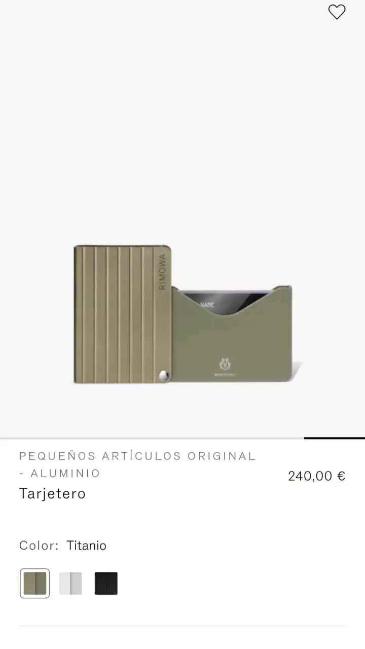 Tarjetero Rimowa de aluminio titanio - 1