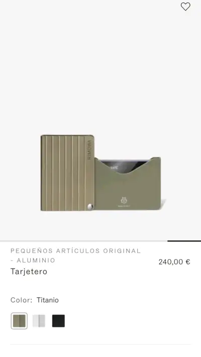 Tarjetero Rimowa de aluminio titanio - miniatura 1