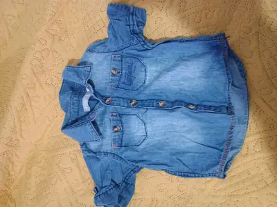 Camisa de mezclilla para niño marca Facus - miniatura 1