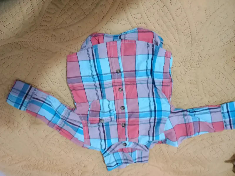 Camisa a cuadros para niño en tonos pastel - 1