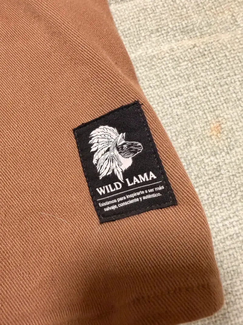 Camisa marrón de algodón Wild Llama - 2