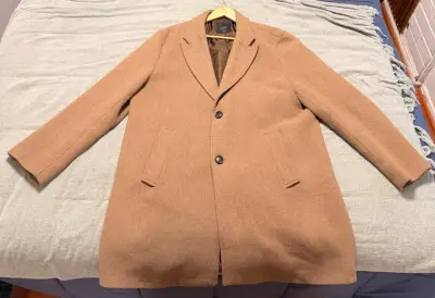 Abrigo de lana marrón para hombre - miniatura 1