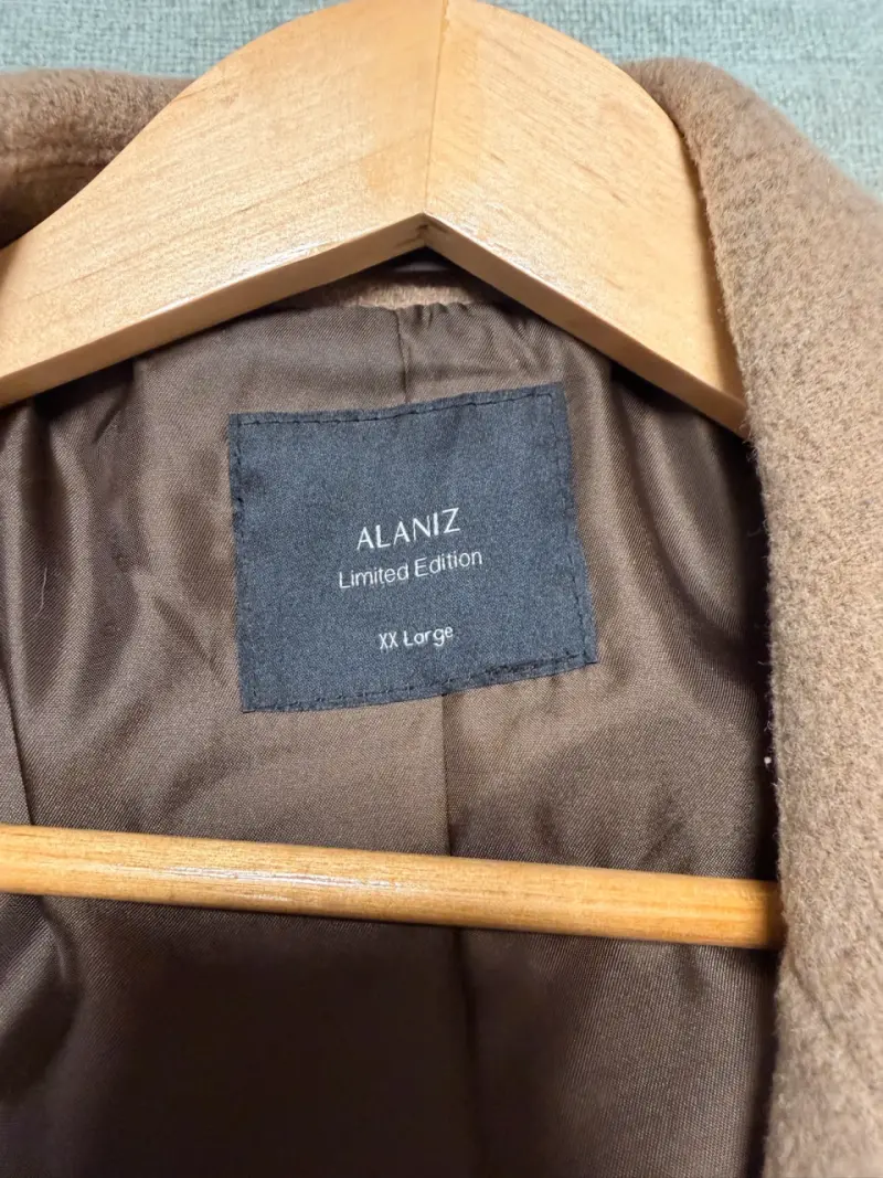 Abrigo de lana marrón para hombre - 2
