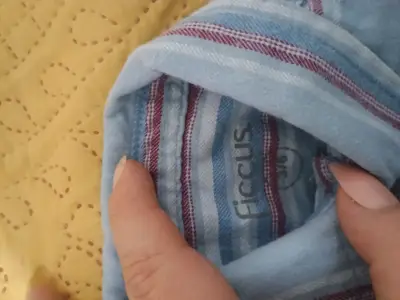 Camisa infantil a rayas celeste - miniatura 2