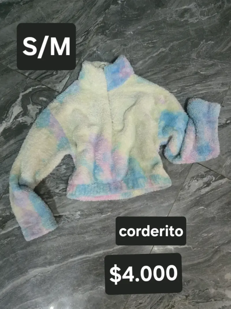 Polerón de corderito multicolor S/M