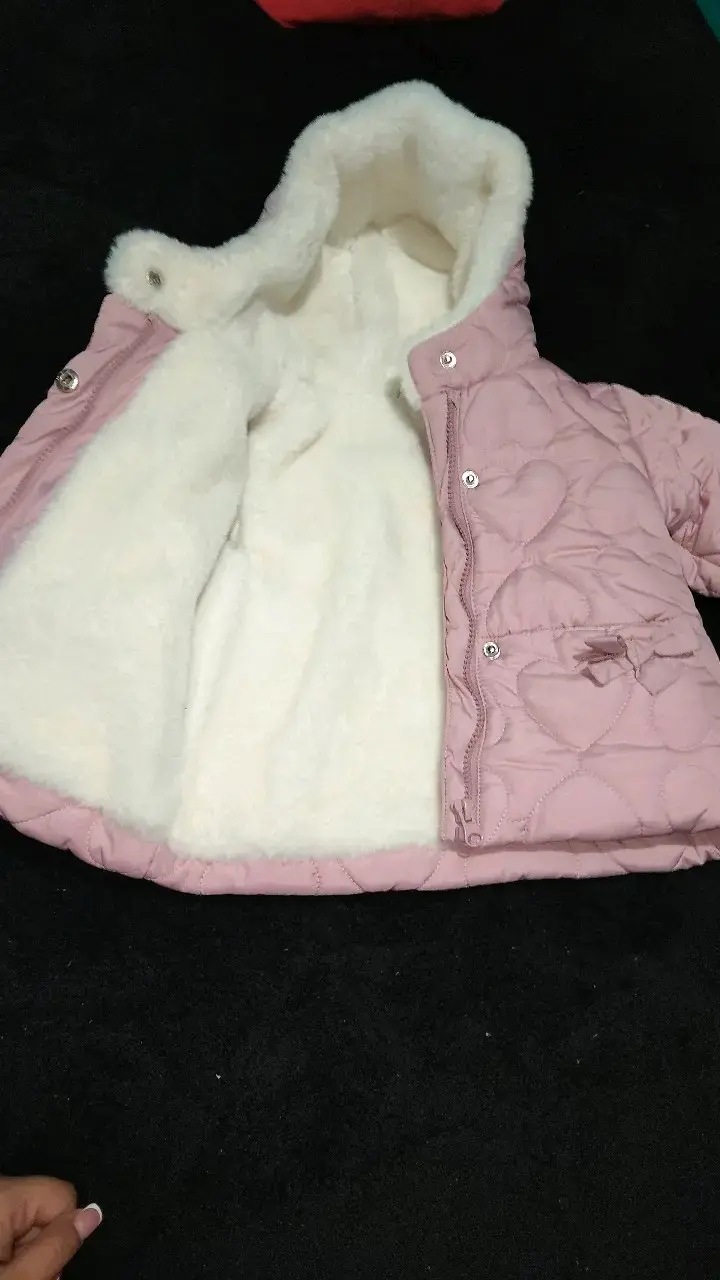 Chaqueta acolchada rosada para niña - 2