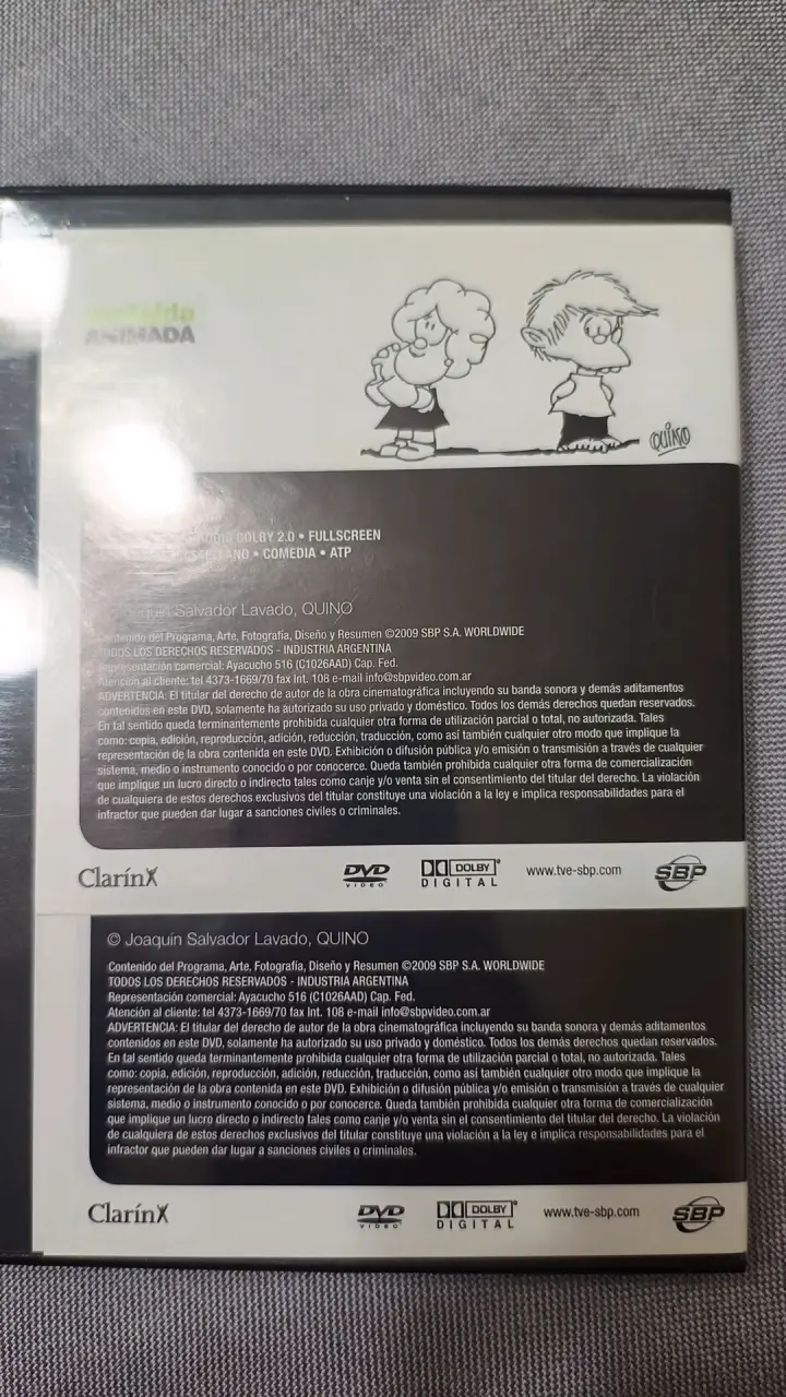 DVD Mafalda Animada Volumen 1 al 5 - 2