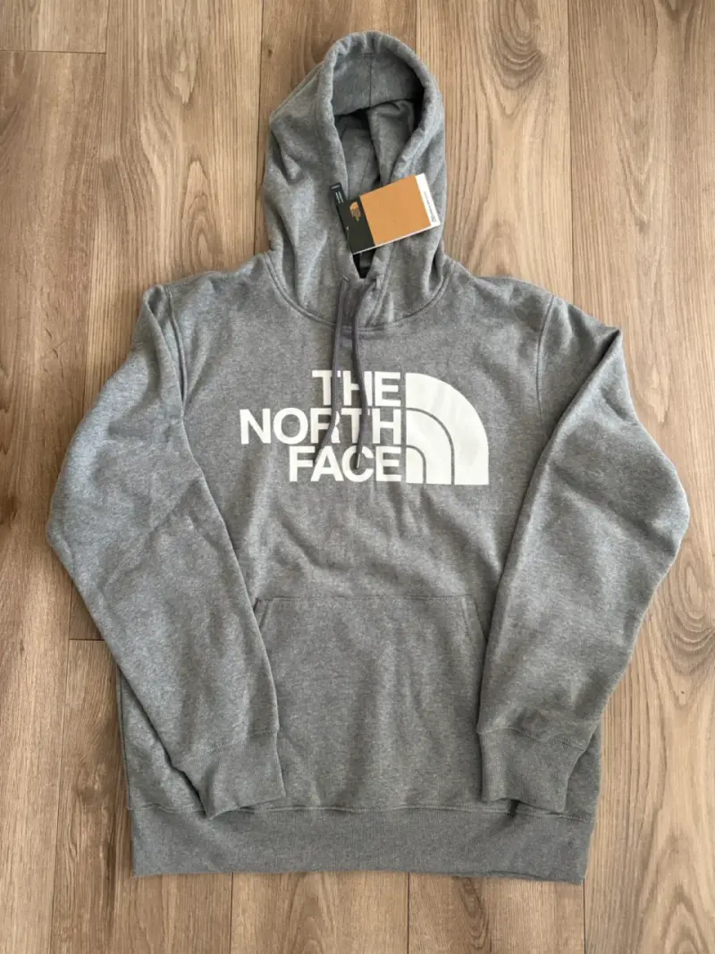 Polerón gris The North Face con capucha (talla M) - 1