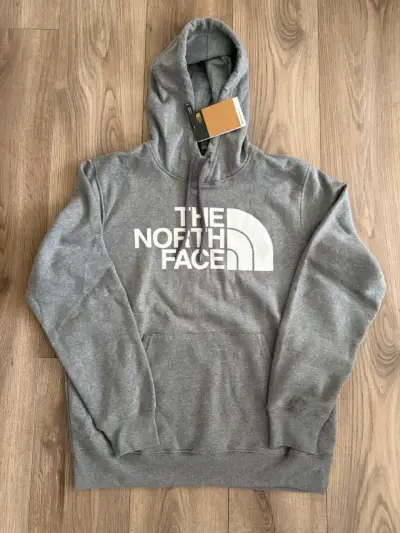 Polerón gris The North Face con capucha (talla M) - miniatura 1