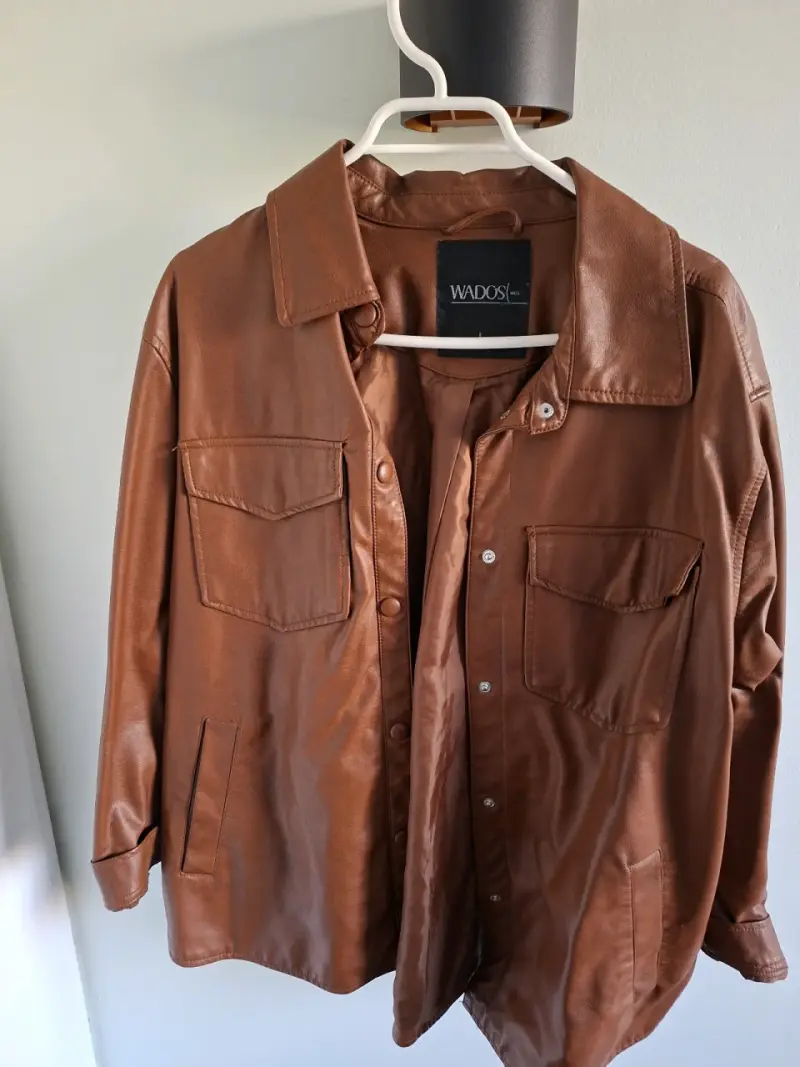 Chaqueta de cuero marrón Wados para mujer - 1
