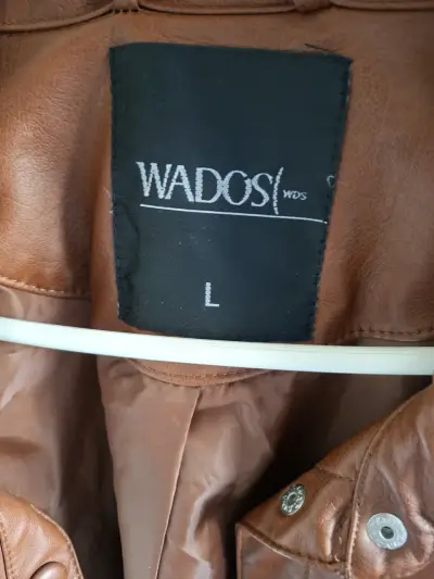 Chaqueta de cuero marrón Wados para mujer - miniatura 2