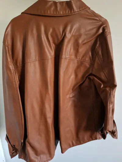 Chaqueta de cuero marrón Wados para mujer - miniatura 3