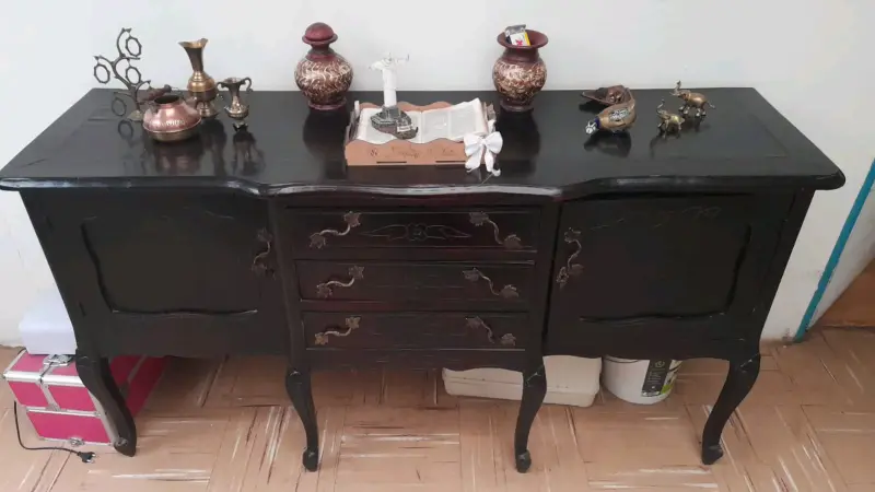 Juego de comedor de madera Normando con 6 sillas - 2