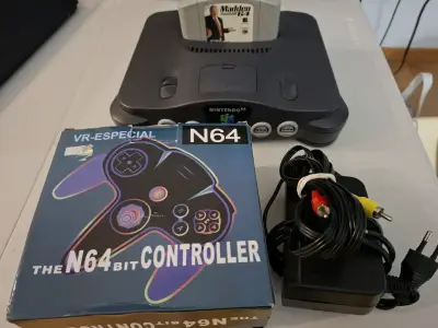 Nintendo 64 (N64) con control y juego - miniatura 1