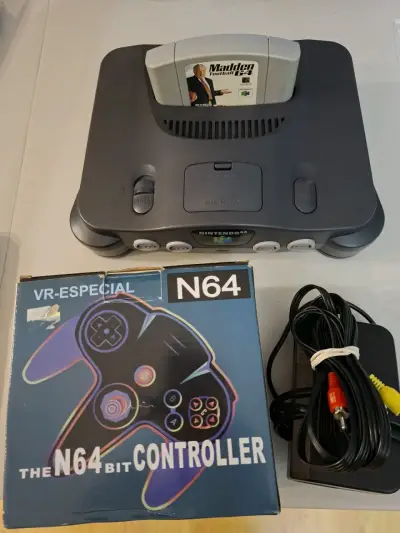 Nintendo 64 (N64) con control y juego - miniatura 2