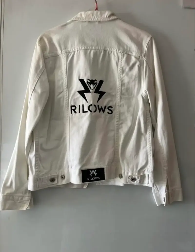 Chaqueta de mezclilla blanca para mujer - 2