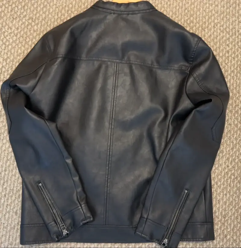 Chaqueta de cuero negra para hombre Guess (talla M - 2