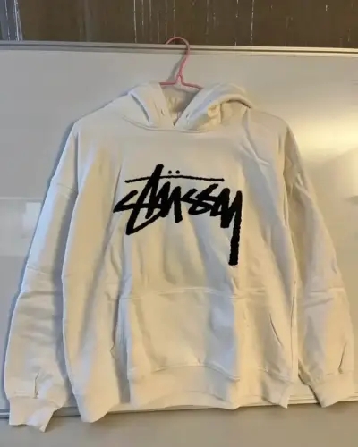 Polerón blanco con capucha Stussy - miniatura 1