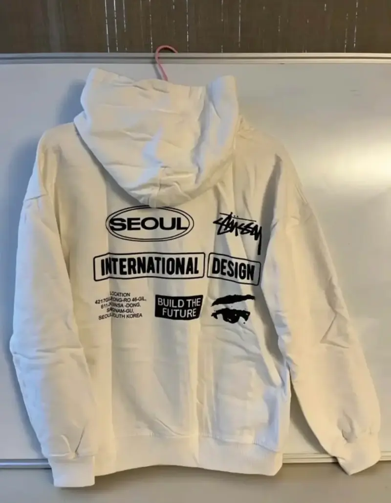 Polerón blanco con capucha Stussy - 2