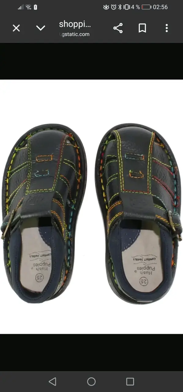 Hush puppies kids Sandalia cuero coconut azul - 1