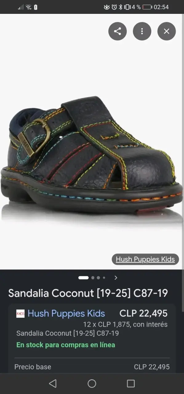 Hush puppies kids Sandalia cuero coconut azul - 3