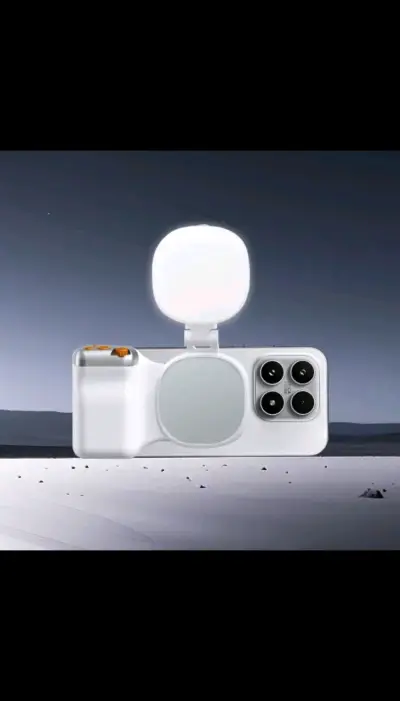 Grip magnetico con luz LED para smartphone - miniatura 1