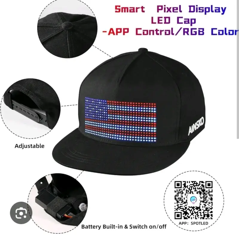 Gorra LED inteligente personalizable - 3