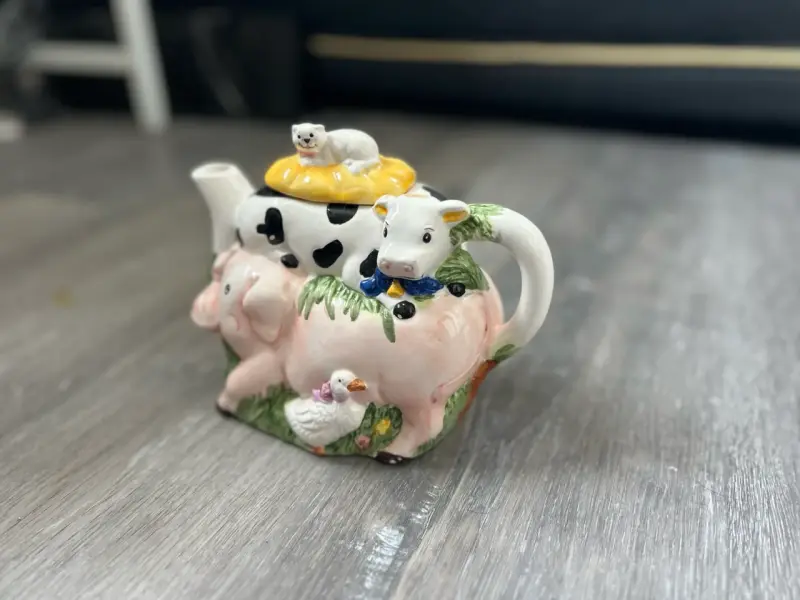 Tetera de cerámica con diseño de animales - 3