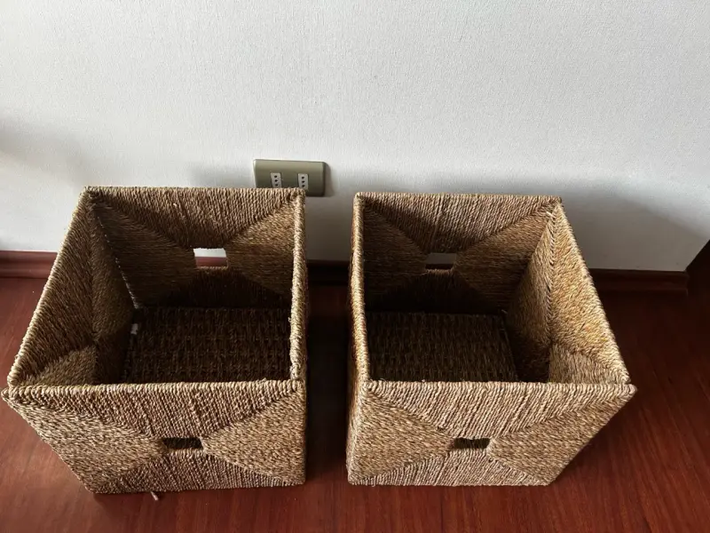 Cestas IKEA organizadoras de mimbre cuadradas - 2