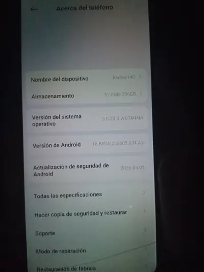 Celular redmi 14c de 256gb de almacenamiento - miniatura 3