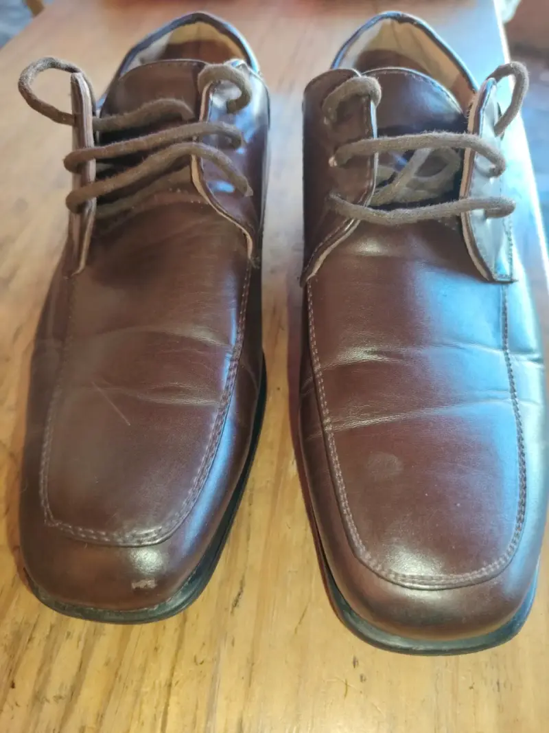 Zapatos de cuero marrón para hombre - 4