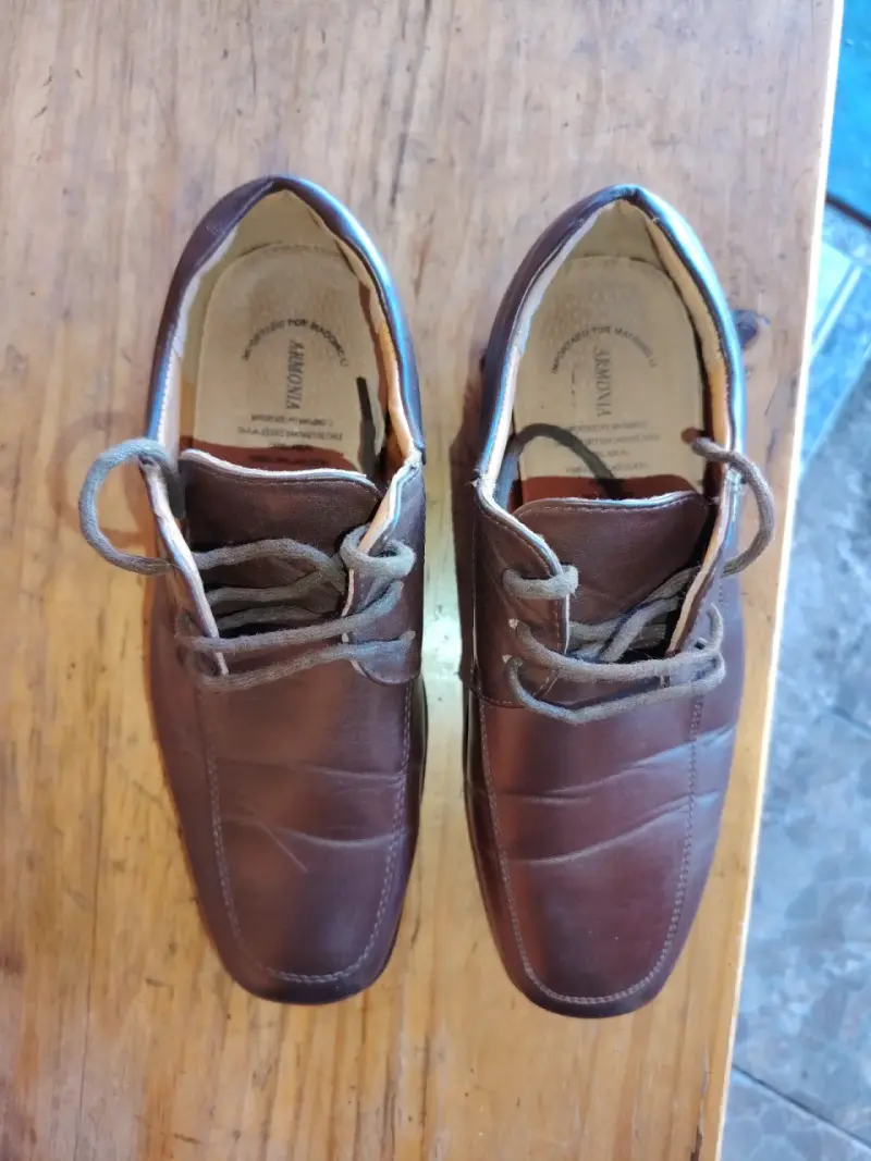 Zapatos de cuero marrón para hombre - 5