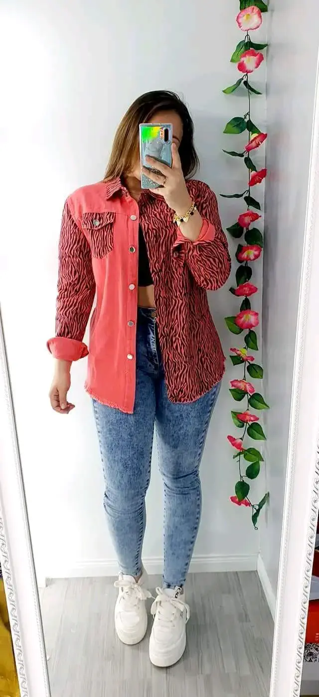 Chaqueta de mezclilla con estampado animal print - 2
