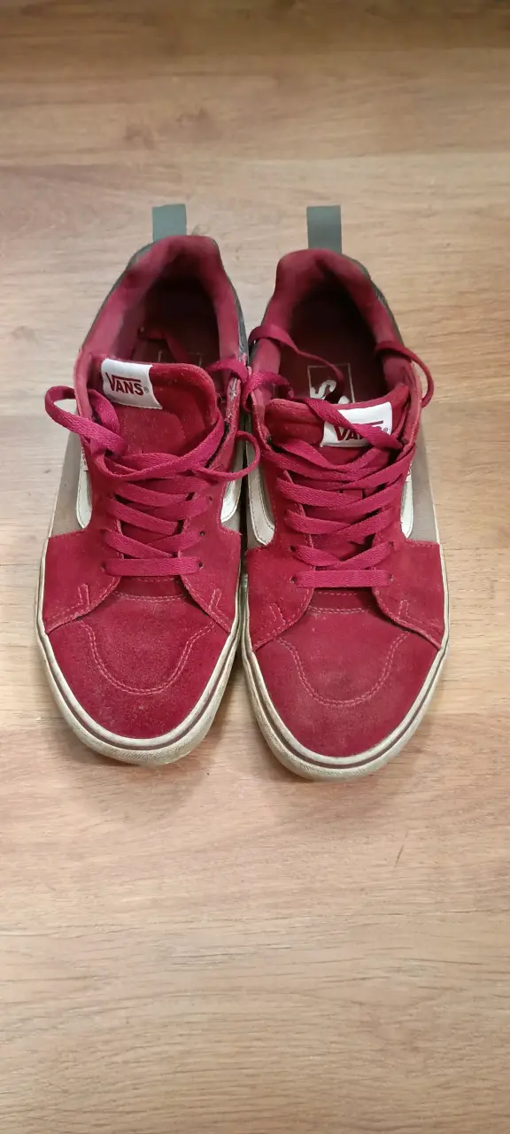 Zapatillas Vans rojas de gamuza - 1