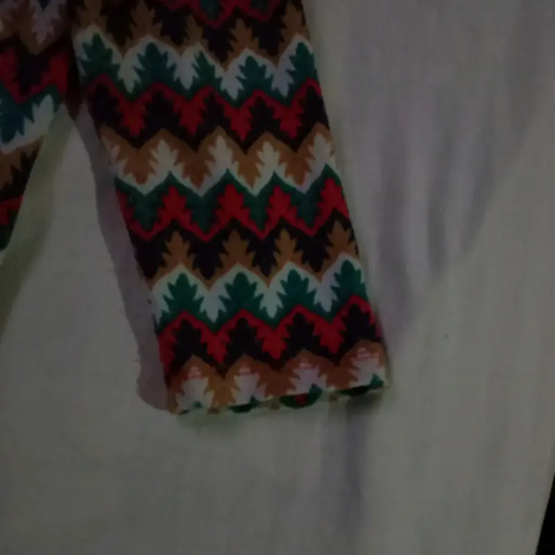 Vestido estampado zigzag manga 3/4 - 2