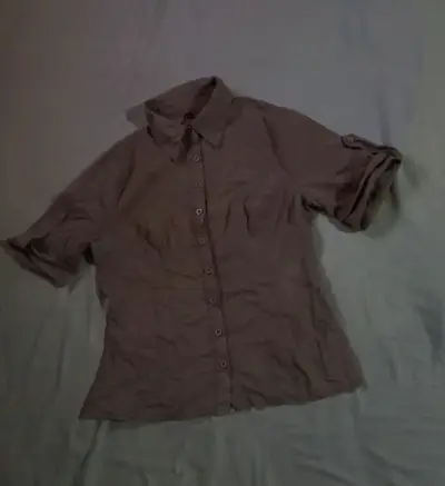 Camisa marrón de manga corta - miniatura 1