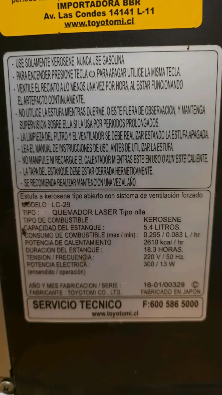 Calefactor Toyotomi Laser Clean - 2