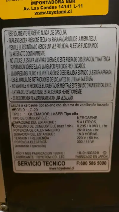 Calefactor Toyotomi Laser Clean - miniatura 2