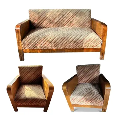 Living Art Deco/Sofá + 2 sillones - miniatura 1